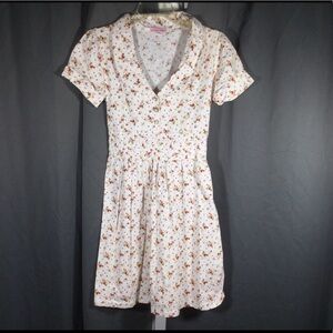 Trollied Dolly Floral Collared Dress - M